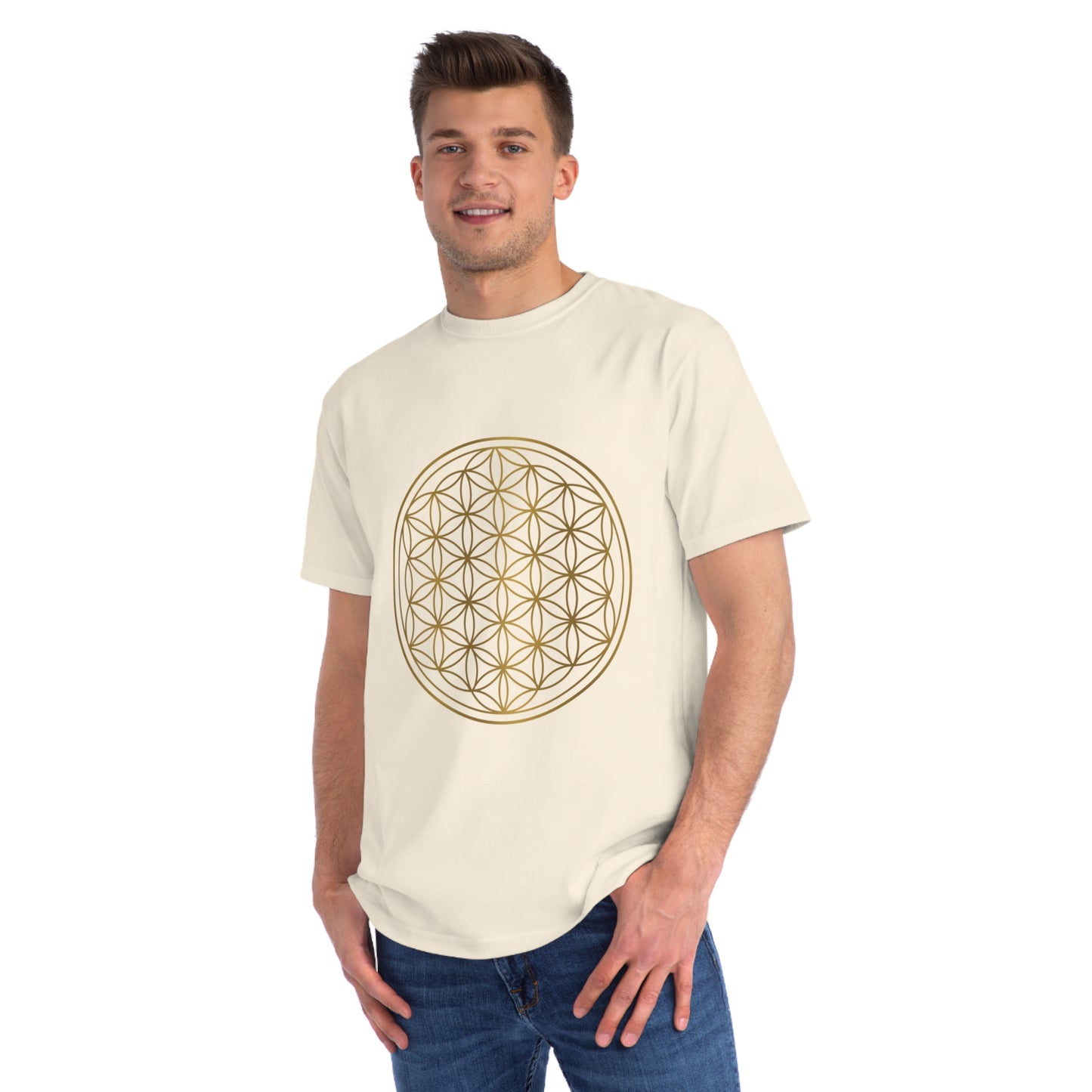 Gold flower of Life Organic Unisex Classic T-Shirt