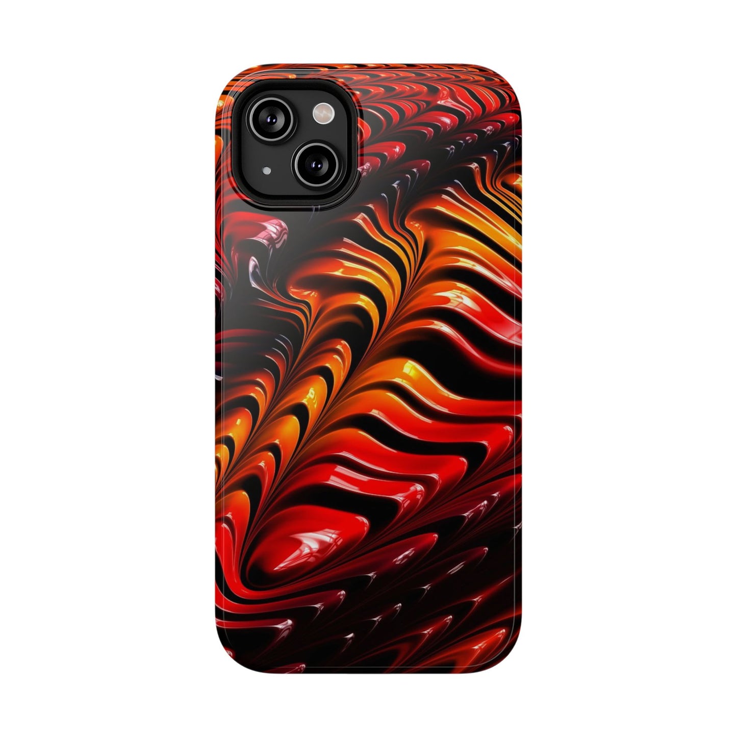 Red oil fractal Impact-Resistant Cases