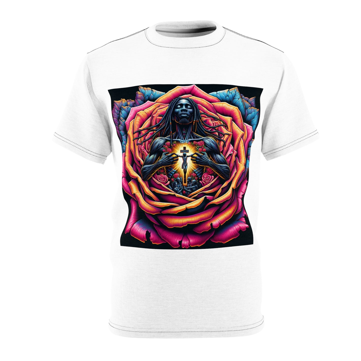 Christ in a Rose / Unisex Cut & Sew Tee (AOP)