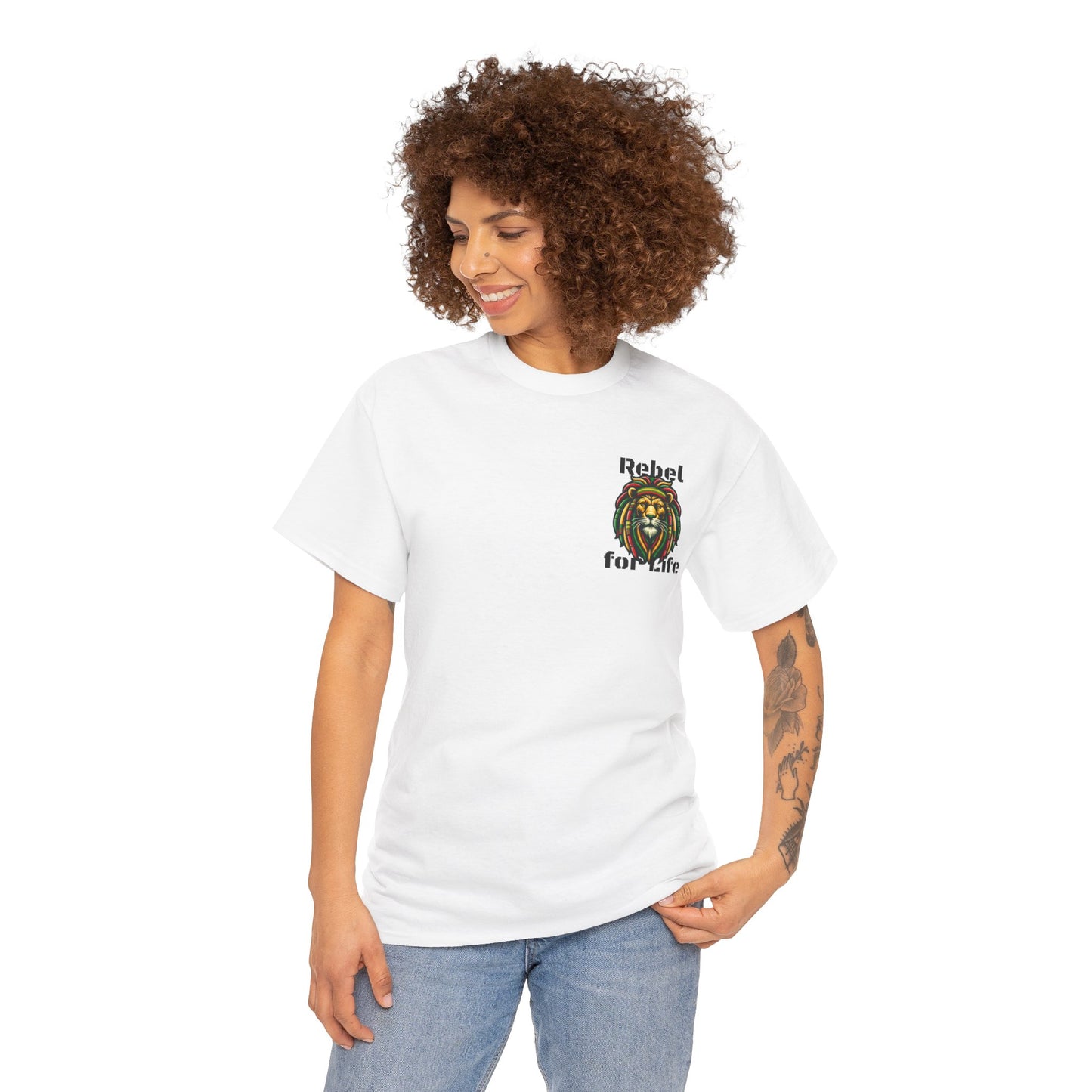 Rebel for Life - logo - Unisex Heavy Cotton Tee