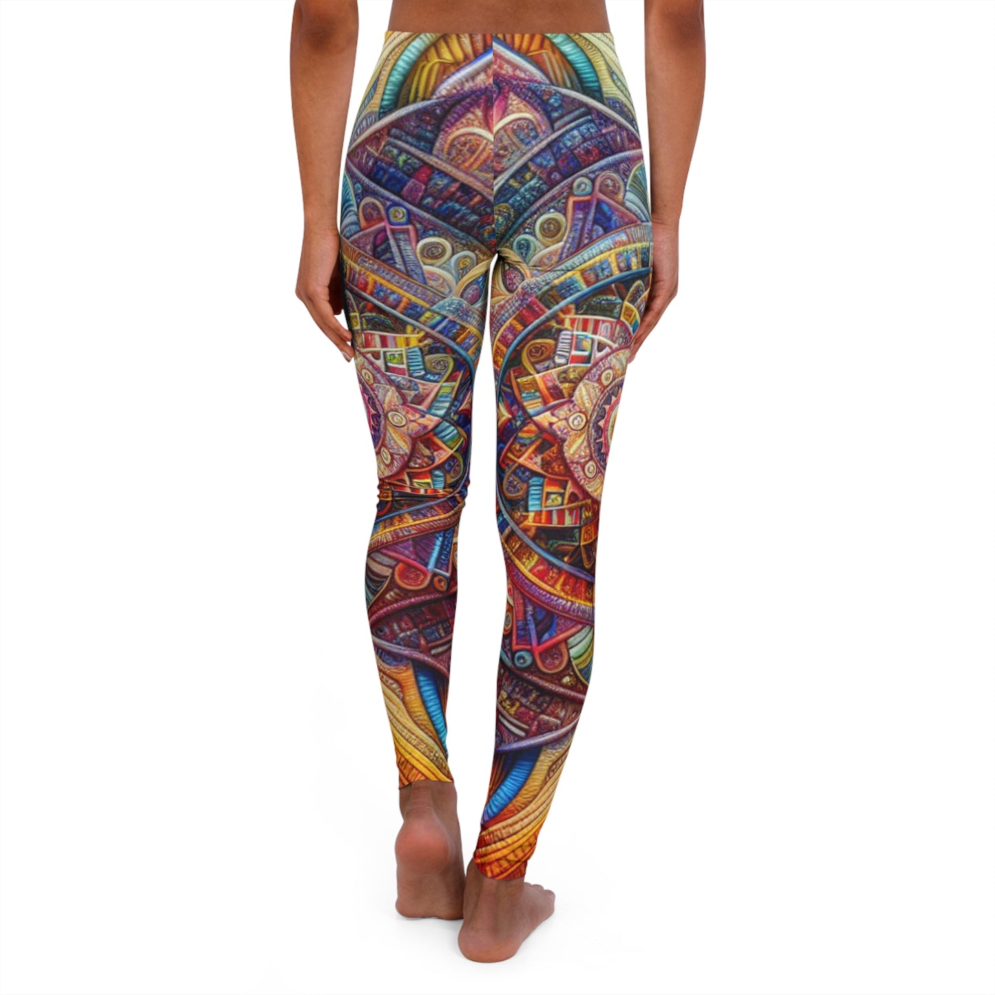 Women's Casual Spandex Leggings (AOP) psychedelic