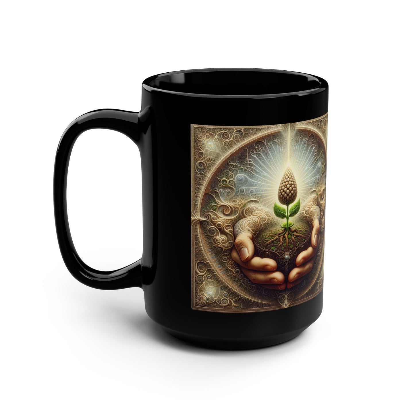 Black Mug, 15oz potent seed pineal gland