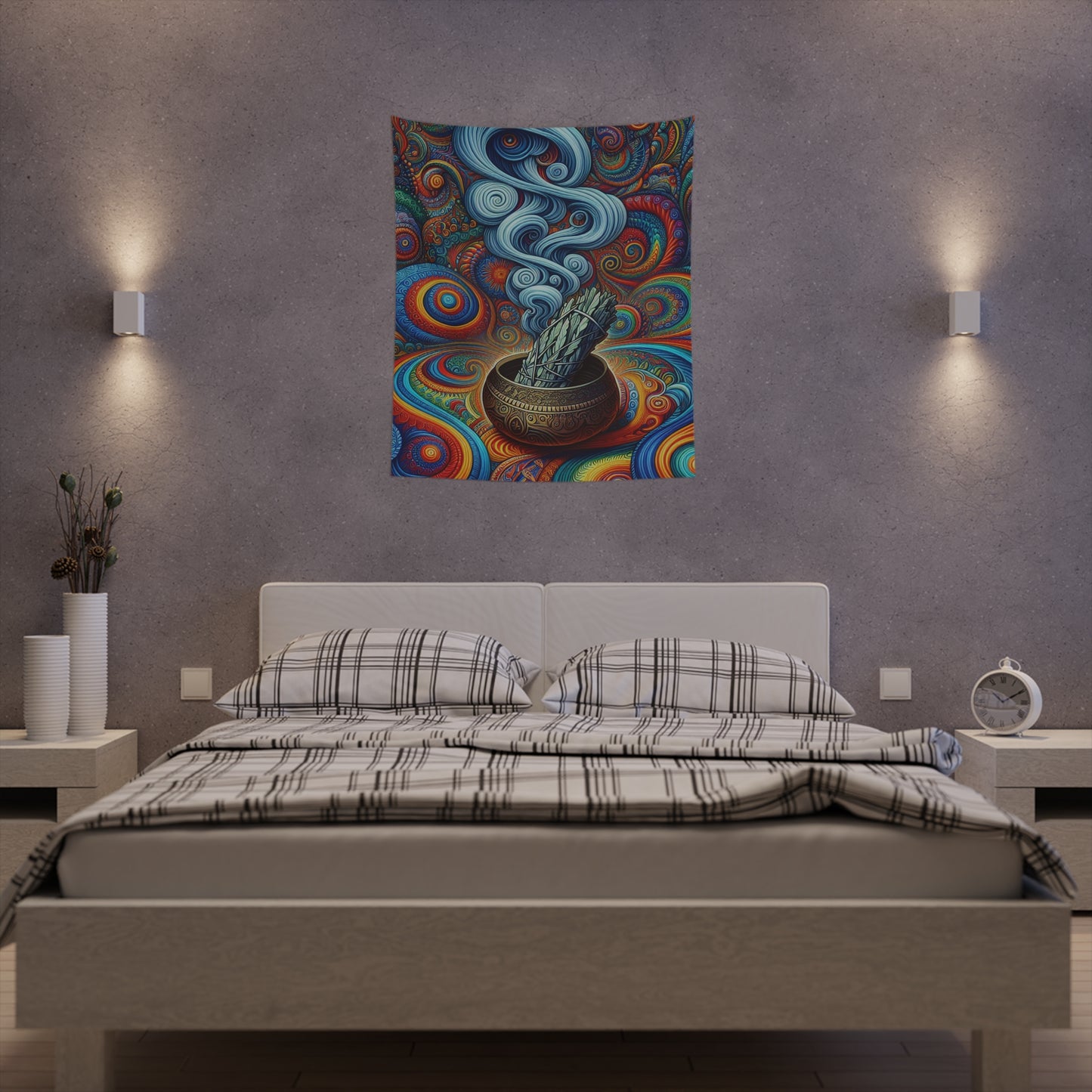 Printed Wall Tapestry Smudge Blessing