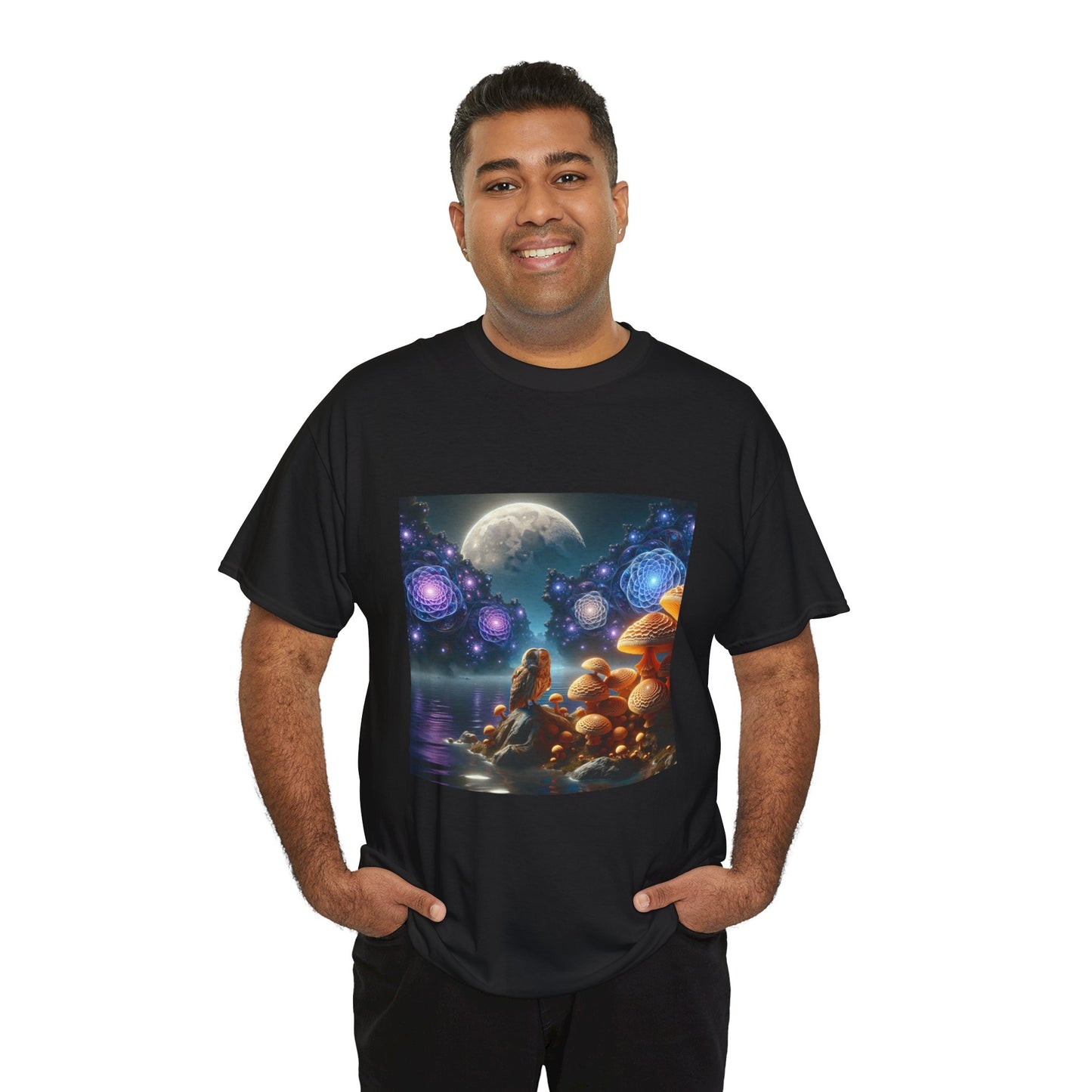 Moonlit Mushrooms / Unisex Heavy Cotton Tee