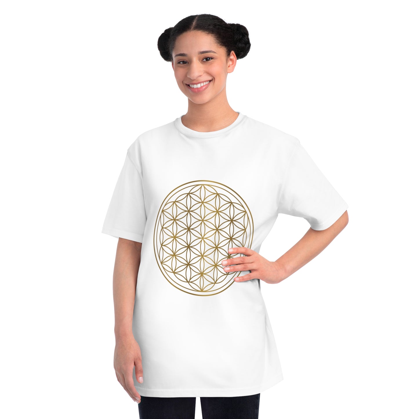 Gold flower of Life Organic Unisex Classic T-Shirt