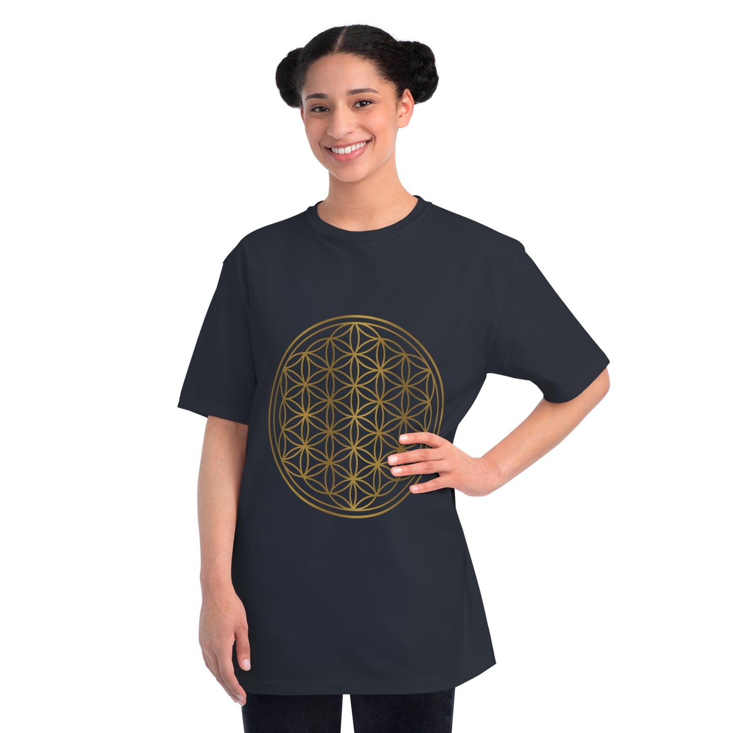 Gold flower of Life Organic Unisex Classic T-Shirt