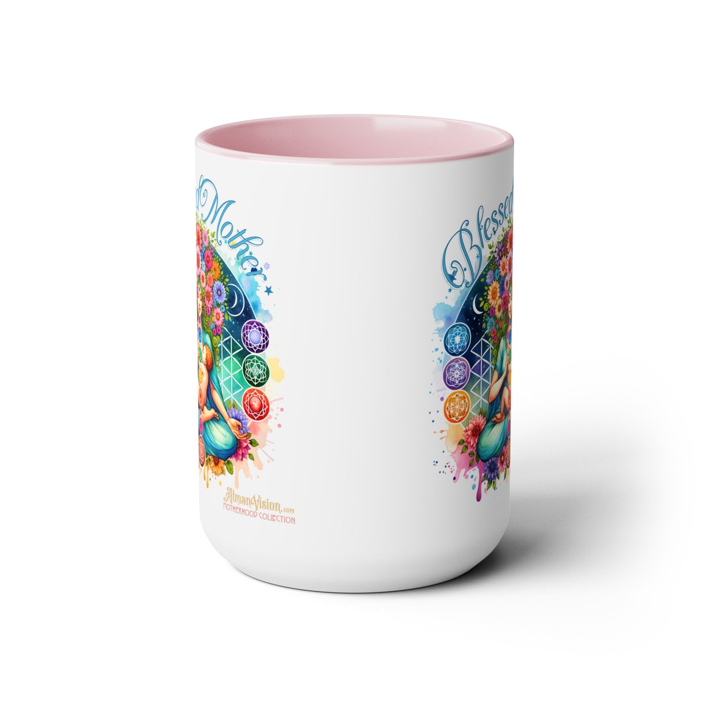 Blessed Mother Two-Tone Coffee Mugs, 15oz