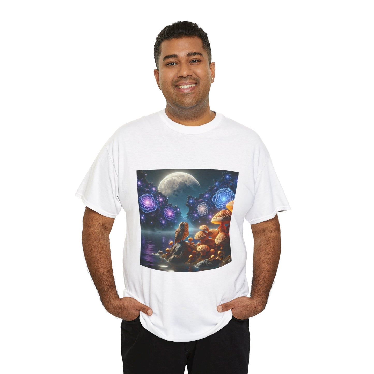 Moonlit Mushrooms / Unisex Heavy Cotton Tee