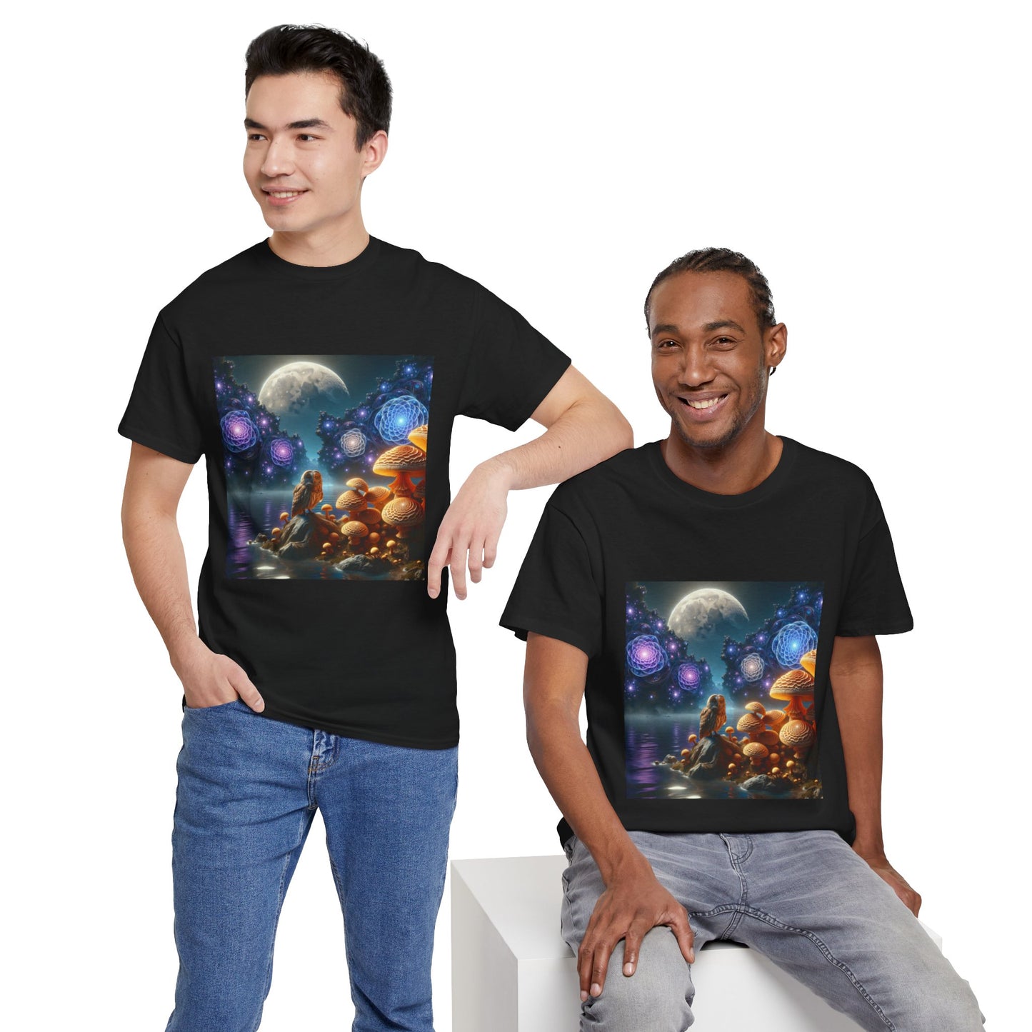 Moonlit Mushrooms / Unisex Heavy Cotton Tee