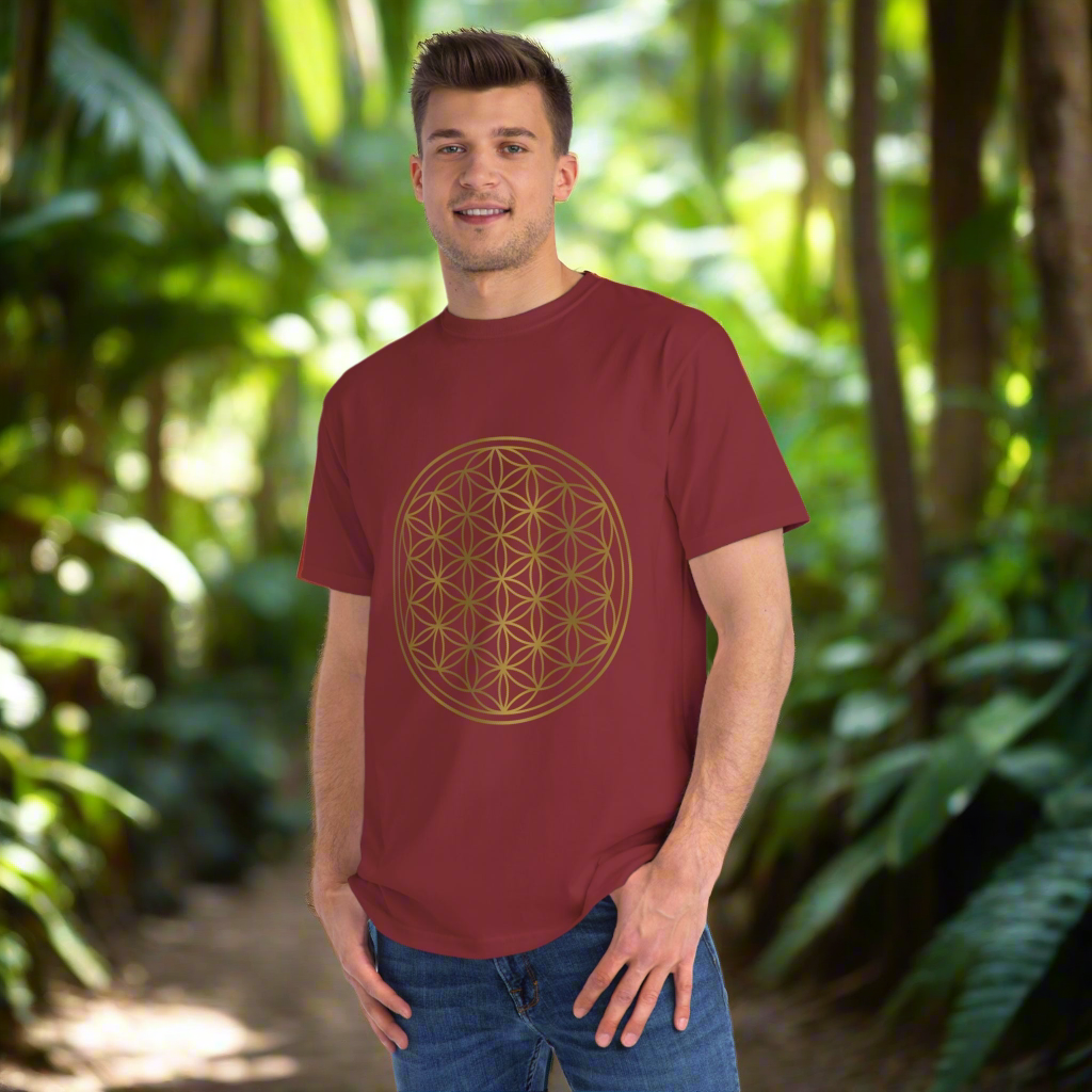 Gold flower of Life Organic Unisex Classic T-Shirt